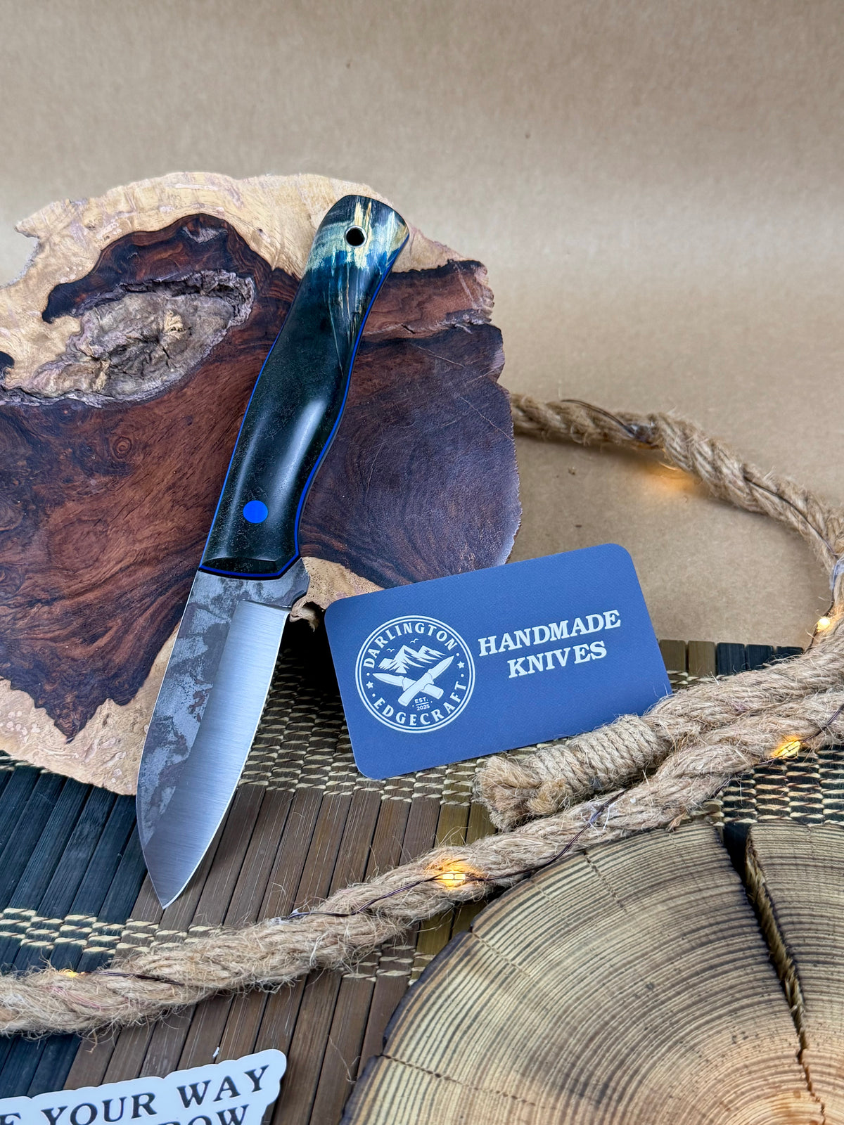 Rudolph - Green/Blue Stabilized Maple Burl - Tapered CPM154