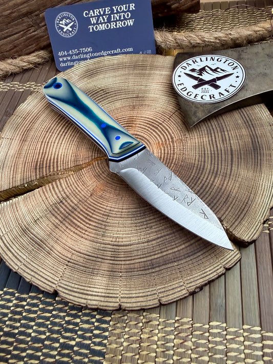 El Toro - Blue and Bone Paper Micarta - Tapered Nitro V