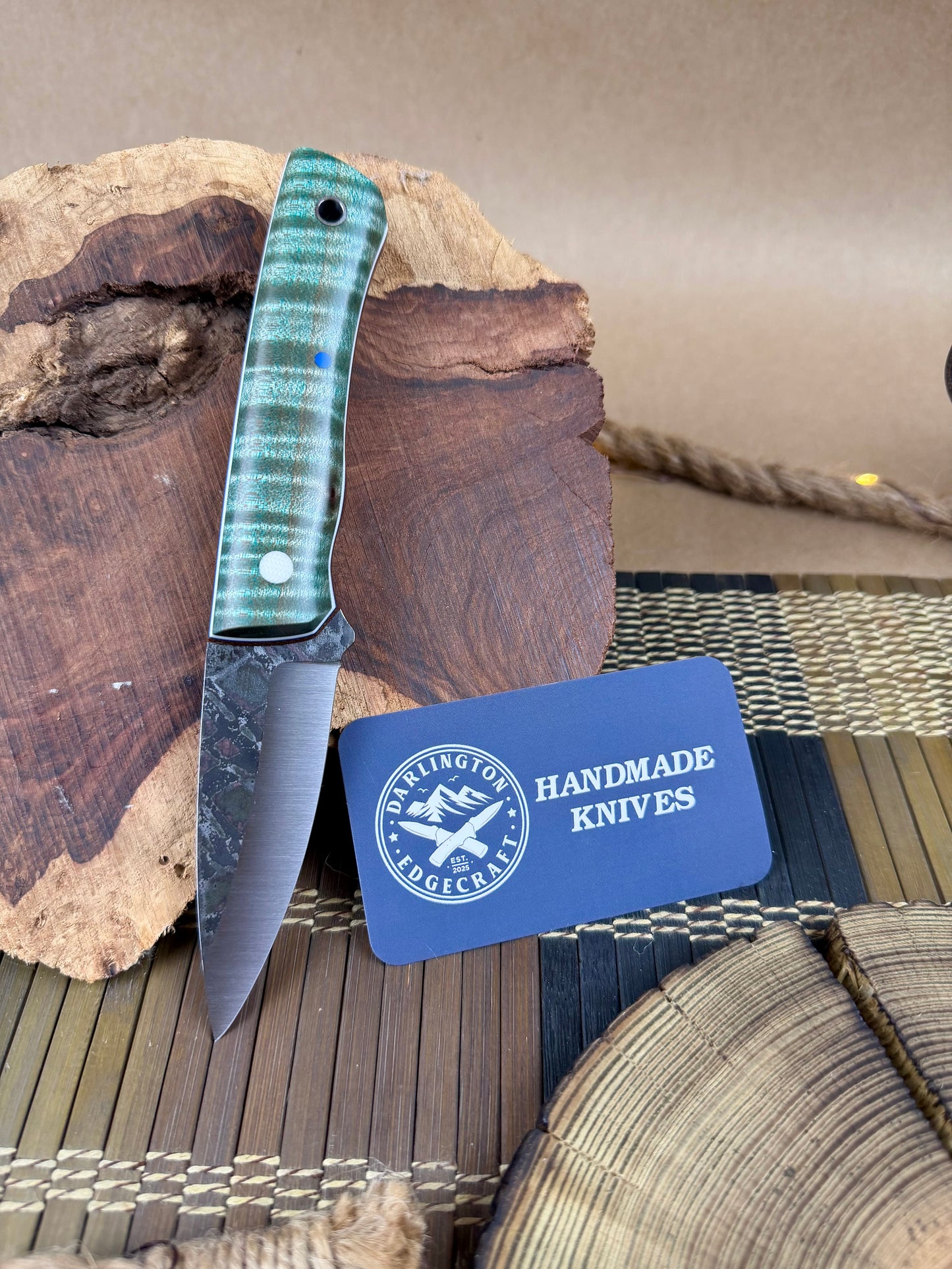 Valkyrie - Teal Dyed Curly Maple - Tapered Nitro V