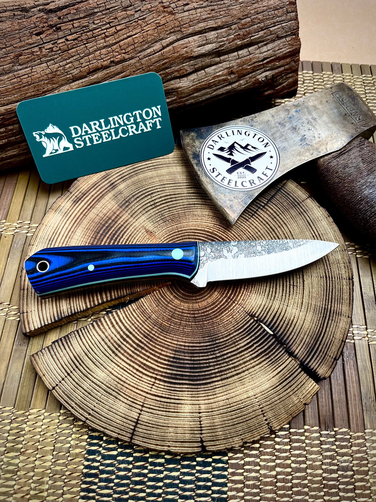 Sugar - Black and Blue G10 - Tapered 1084 Steel