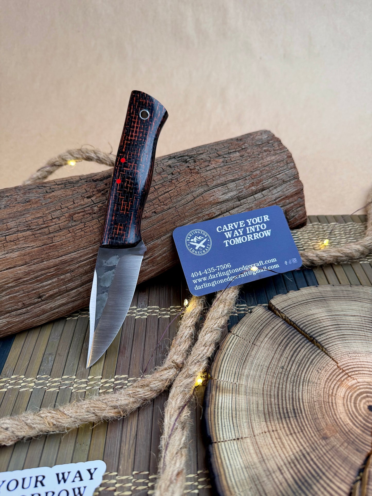 Scylla - Black and Red Burlap - Tapered Nitro V