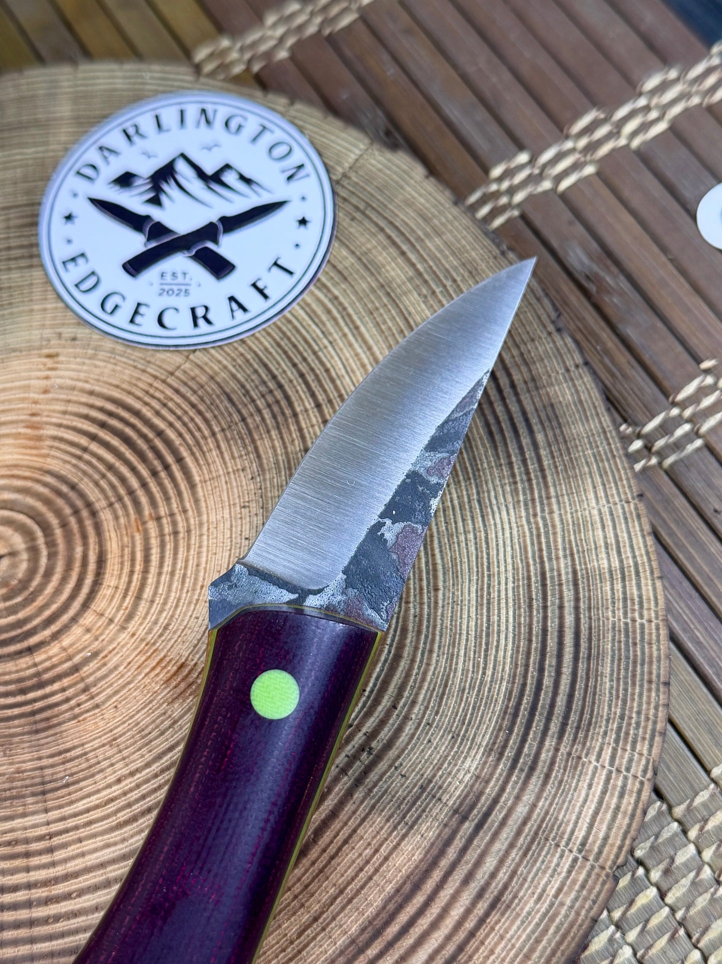 Silo - Burgundy Canvas Micarta - Tapered Nitro V