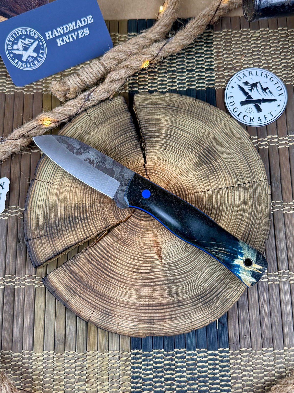 Rudolph - Green/Blue Stabilized Maple Burl - Tapered CPM154