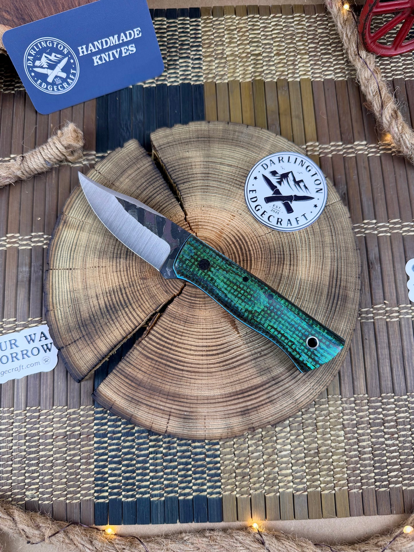 Scylla - Abalone Jute Micarta - Tapered Nitro V