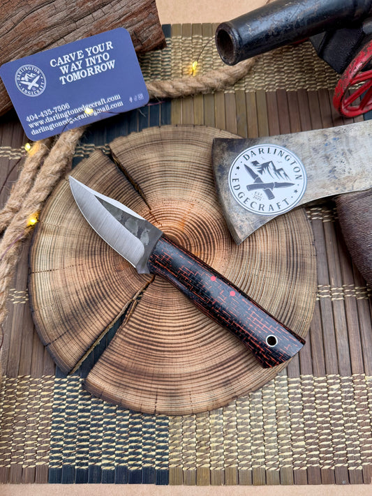 Scylla - Black and Red Burlap - Tapered Nitro V