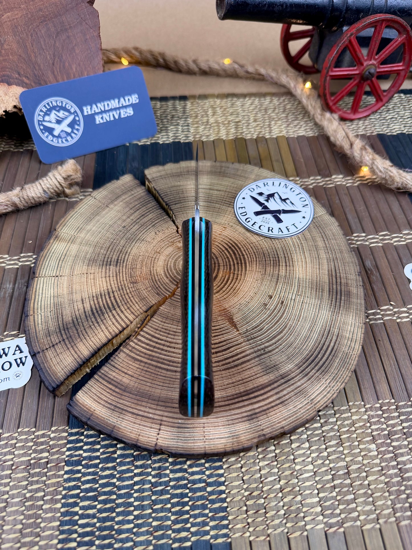 Scylla - Abalone Jute Micarta - Tapered Nitro V