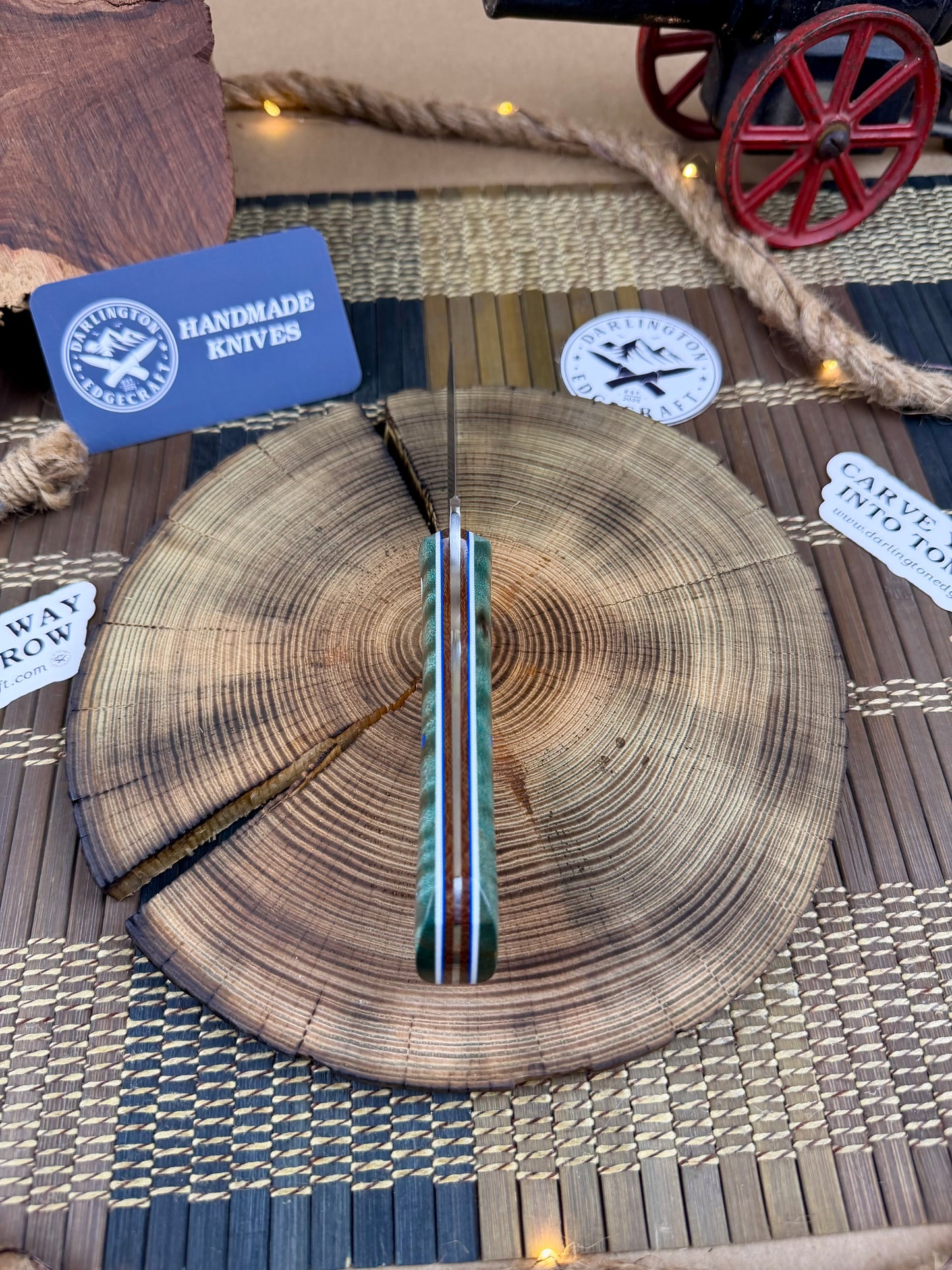 Valkyrie - Teal Dyed Curly Maple - Tapered Nitro V