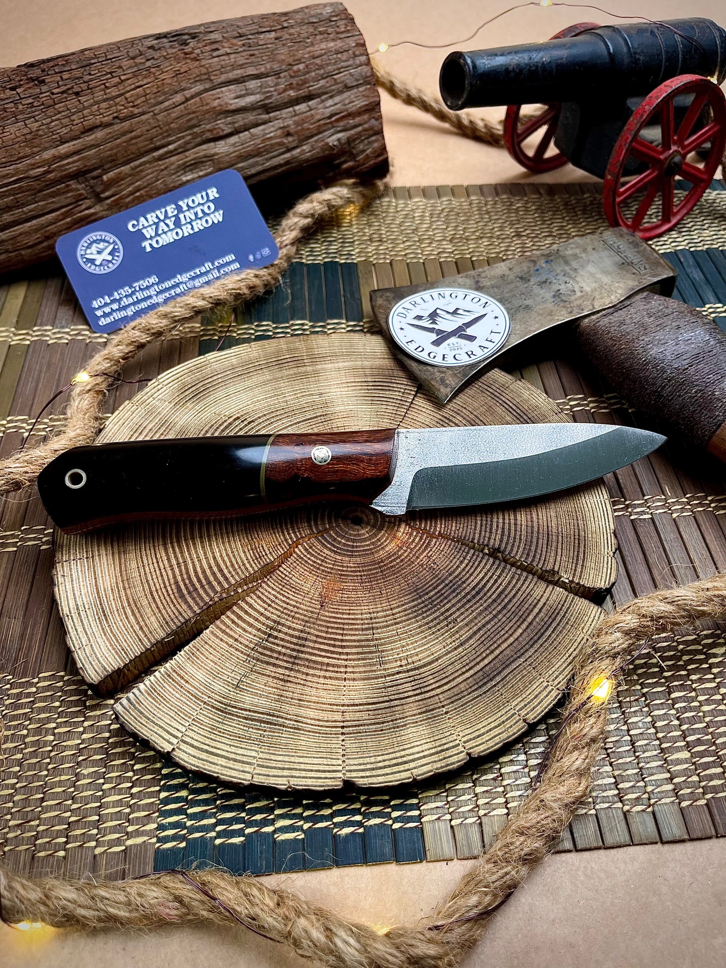 Candyman - Bolstered Espresso Micarta - Tapered CPM 154