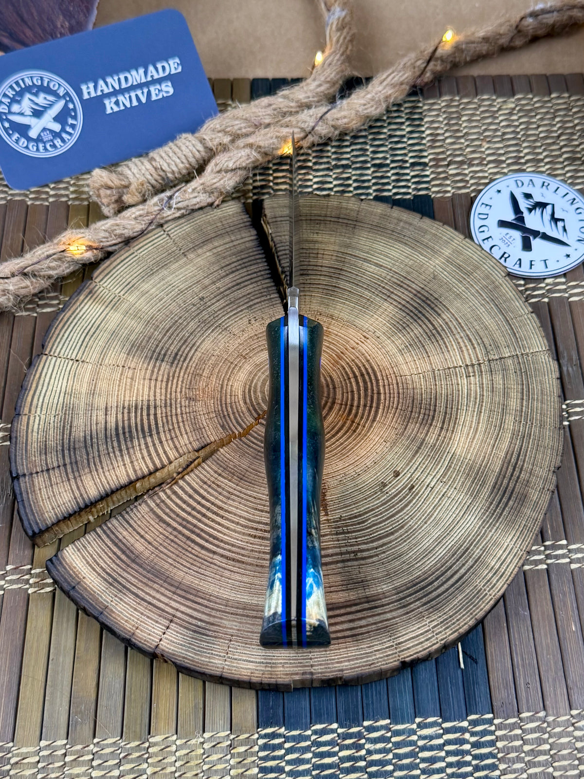 Rudolph - Green/Blue Stabilized Maple Burl - Tapered CPM154