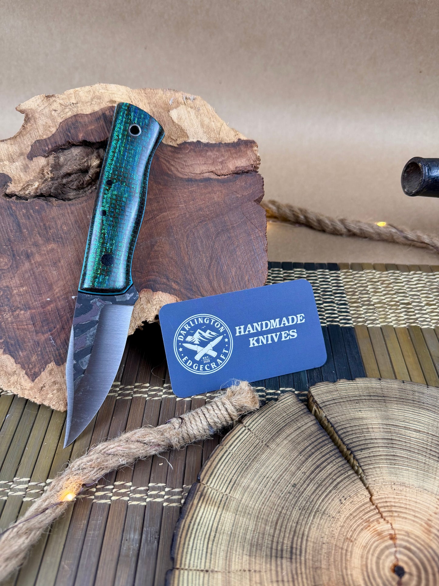 Scylla - Abalone Jute Micarta - Tapered Nitro V