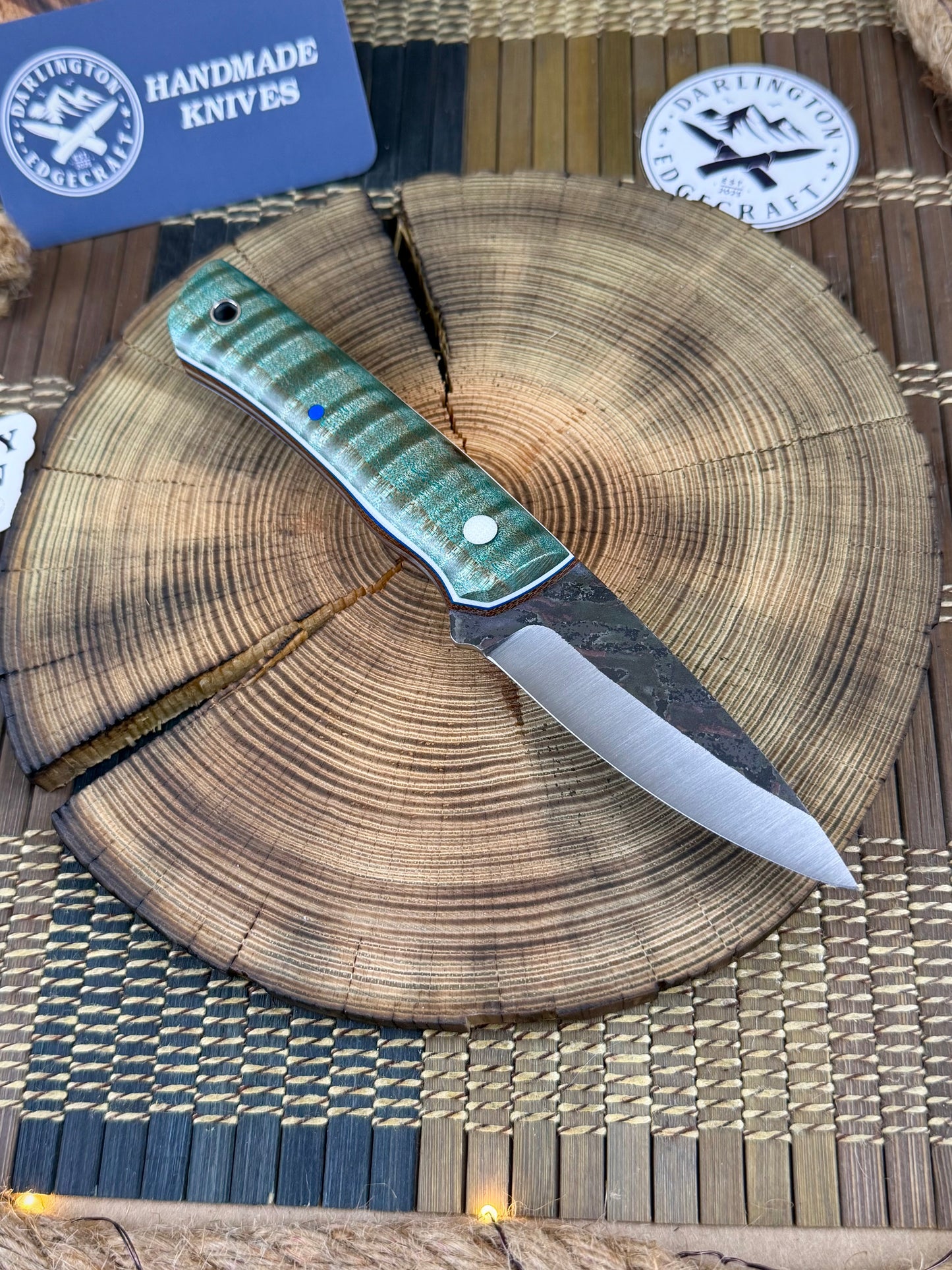 Valkyrie - Teal Dyed Curly Maple - Tapered Nitro V