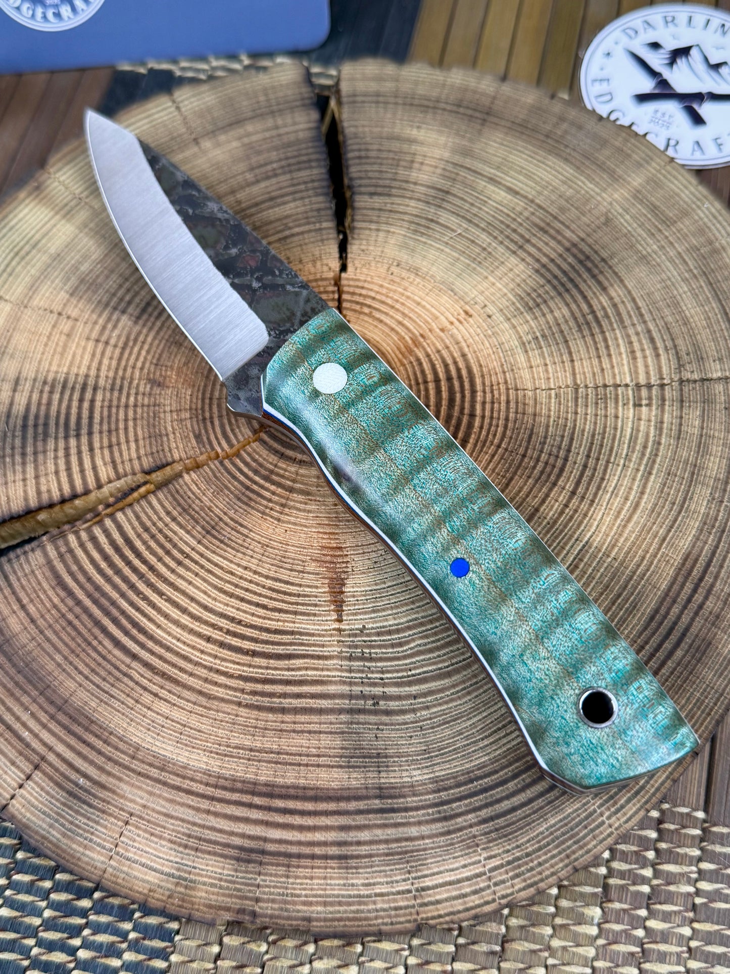 Valkyrie - Teal Dyed Curly Maple - Tapered Nitro V