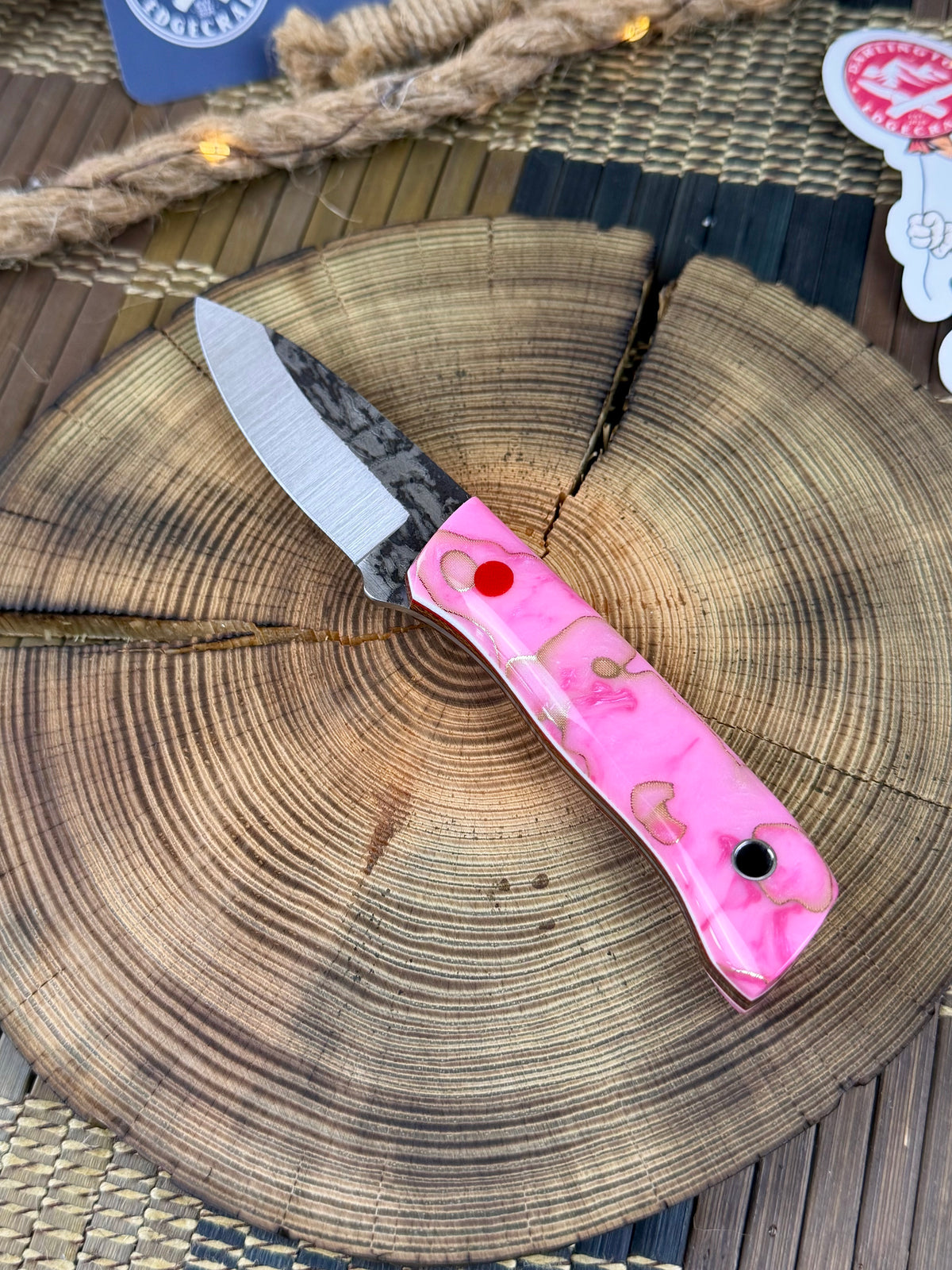 Kermit The Kephart - Pink J.Hue Customs “Resin Chaos” with Copper Mesh - Tapered A2