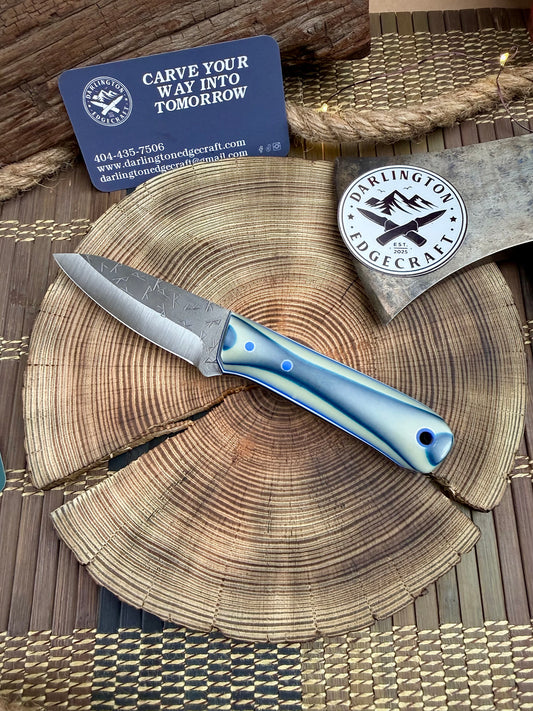 El Toro - Blue and Bone Paper Micarta - Tapered Nitro V