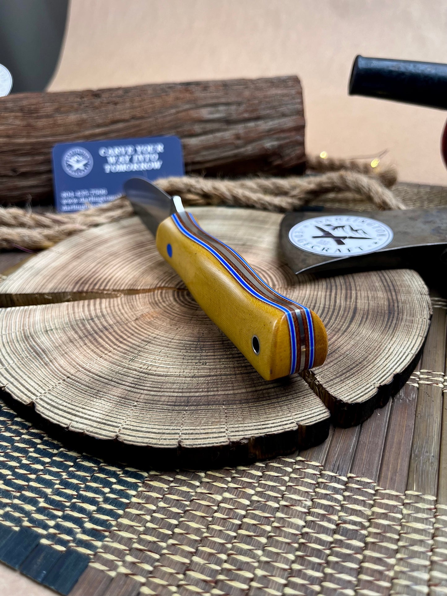 Candyman - Vintage Linen Micarta - Tapered A2