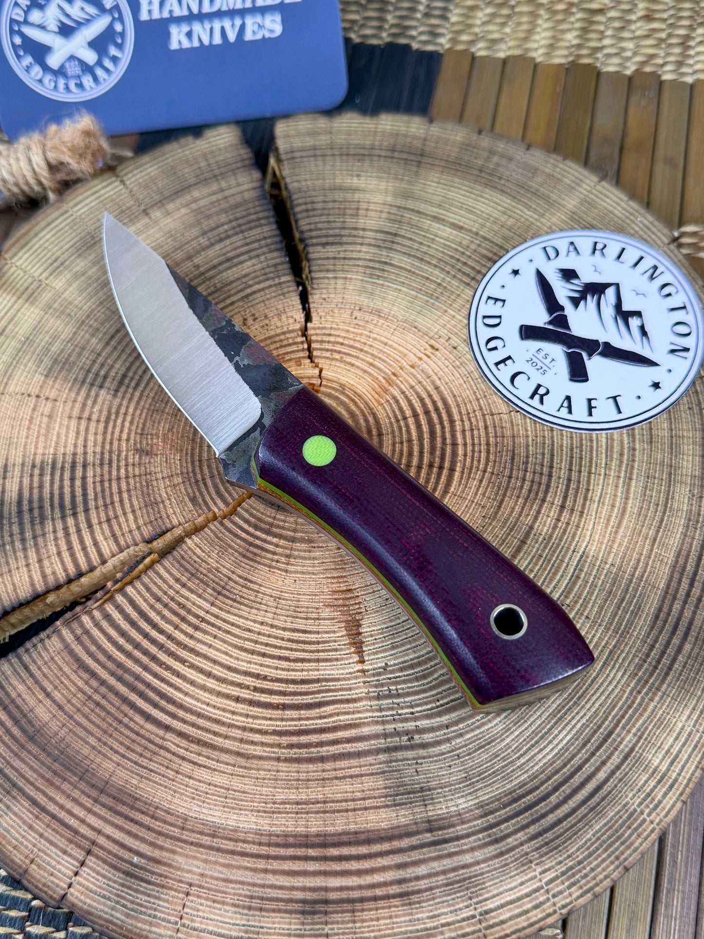 Silo - Burgundy Canvas Micarta - Tapered Nitro V
