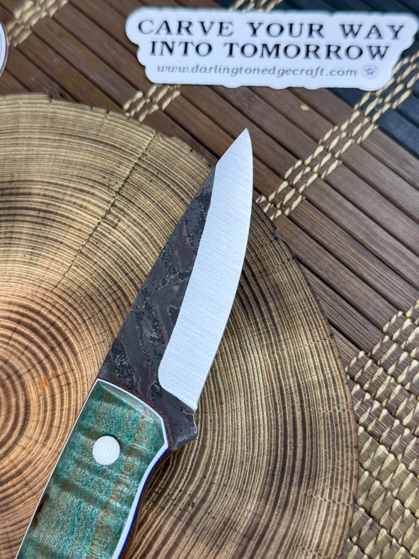 Valkyrie - Teal Dyed Curly Maple - Tapered Nitro V