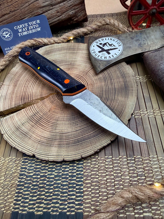 Chip Clip - Obsidian Jute Micarta - Tapered Nitro V