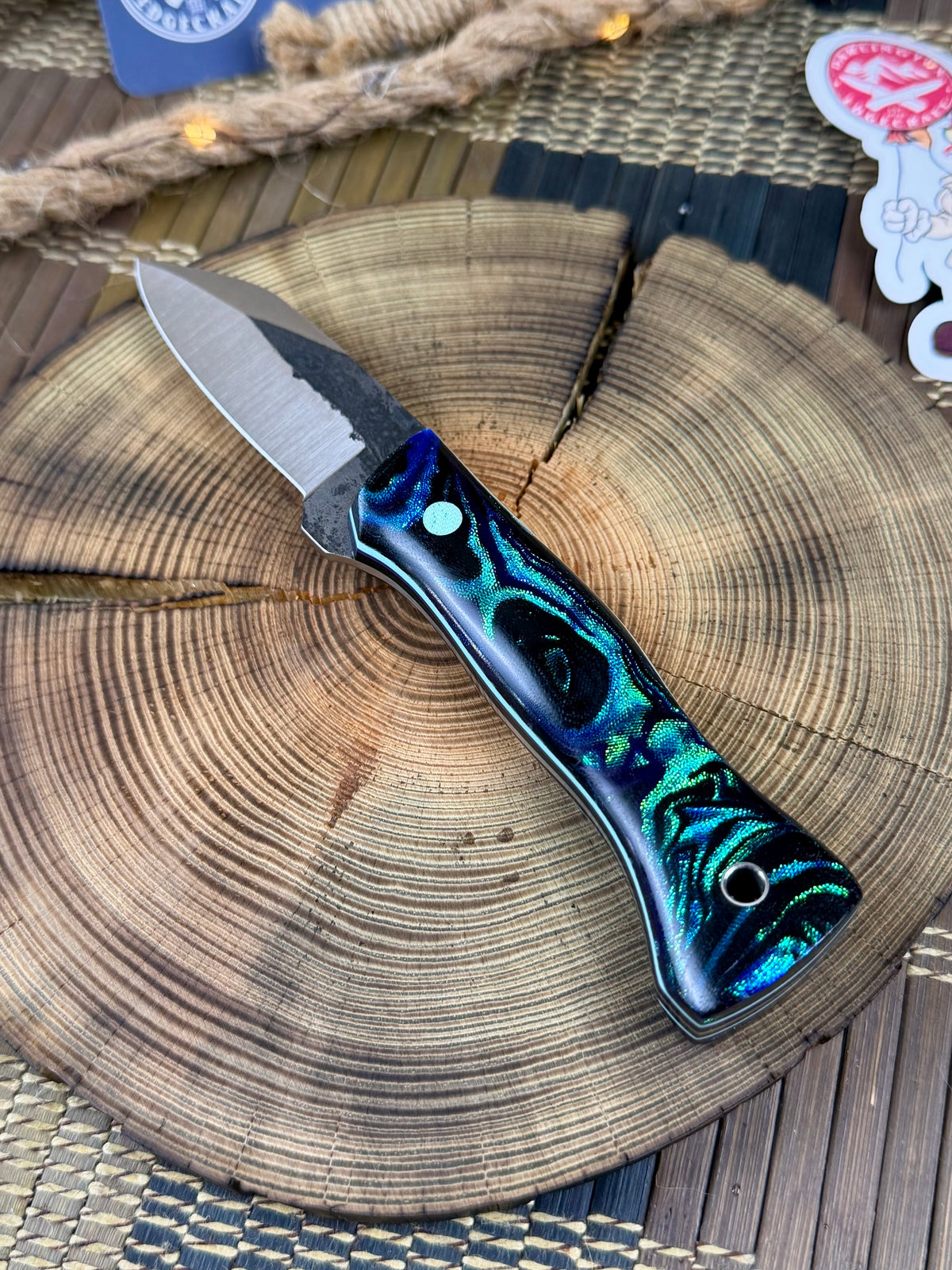Big Foot - Abalone Burl Micarta - Tapered MagnaCut