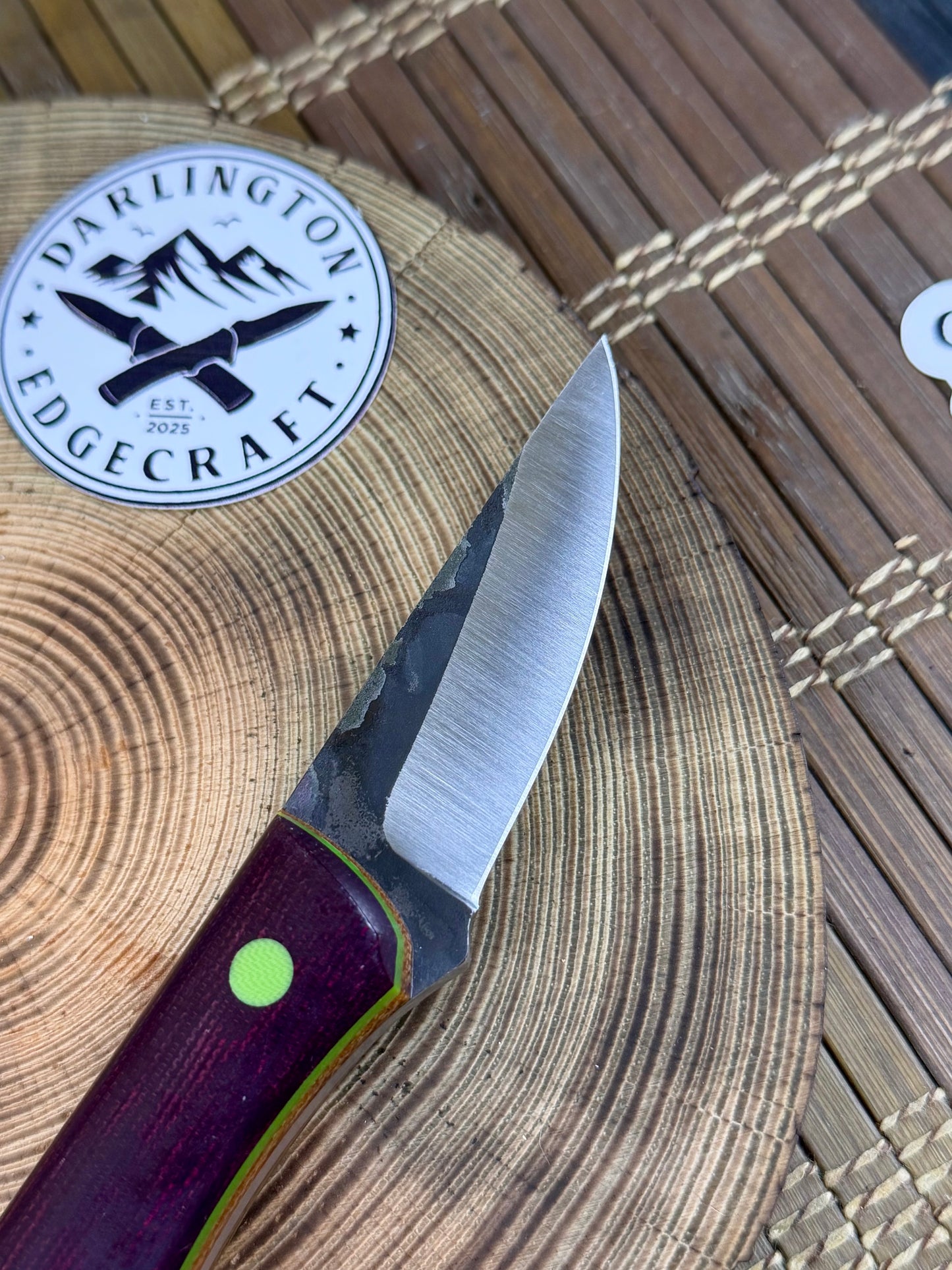 Silo - Burgundy Canvas Micarta - Tapered Nitro V