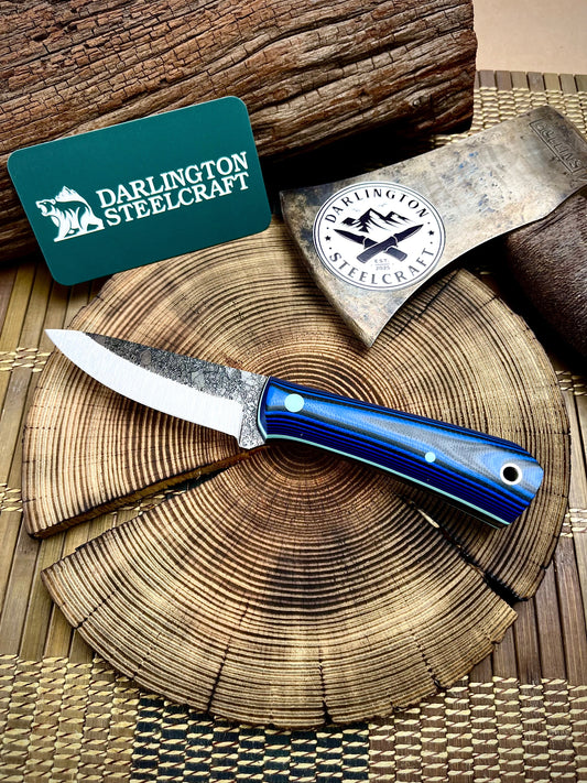 Sugar - Black and Blue G10 - Tapered 1084 Steel