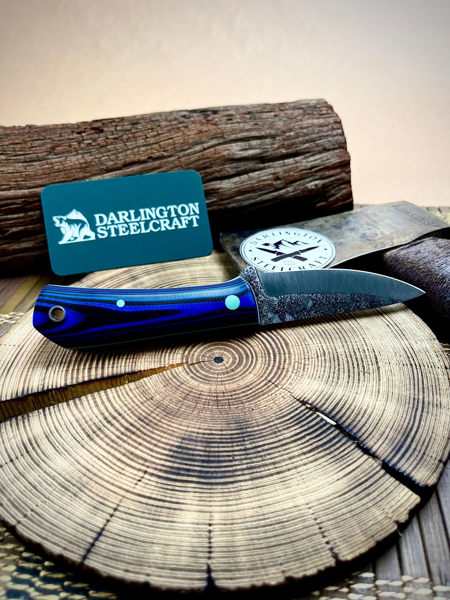 Sugar - Black and Blue G10 - Tapered 1084 Steel